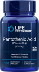 LifeExtension - Pantothenic Acid Vitamine B5 500 mg 100 vegetarische capsules