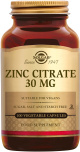 Solgar - Zinc Citrate 30 mg 100 vegetarische capsules