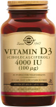 Solgar - Vitamin D-3 4000 IU /100 mcg 60/120 vegetarische capsules