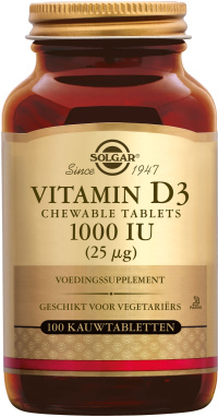 Solgar - Vitamin D-3 25 mcg/1000 IU kauwtablet