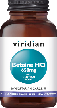 Viridian - Betaine HCl 650 mg with Gentian Root