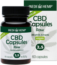 Wedihemp - CBD Capsules Raw 13,5 mg (2,5%) 