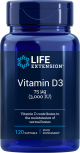LifeExtension - Vitamin D3 3000 IU 120 gelatine softgels