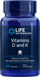 LifeExtension - Vitamins D and K 60 vegetarische capsules
