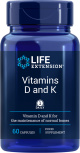 LifeExtension - Vitamins D and K 60 vegetarian capsules