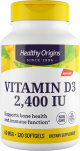 Healthy Origins - Vitamin D3 2400 IU 120/360 gelatine softgels