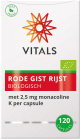 Vitals - Rode Gist Rijst Biologisch 120 vegetarische capsules Vitals - Rode Gist Rijst Biologisch 120 vegetarische capsules