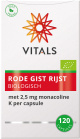 Vitals - Rode Gist Rijst Biologisch 120 vegetarische capsules