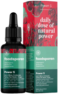 Foodsporen - Power 5 Paddenstoelen vloeibaar extract