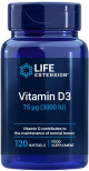 LifeExtension - Vitamin D3 3000 IU 120 gelatin softgels