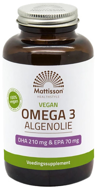 Mattisson - Vegan Omega-3 Algenolie - DHA 210 mg & EPA 70 mg