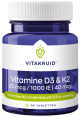Vitakruid - Vitamine D3 & K2 tabletten 90 tabletten Vitakruid - Vitamine D3 & K2 tabletten 90 tabletten