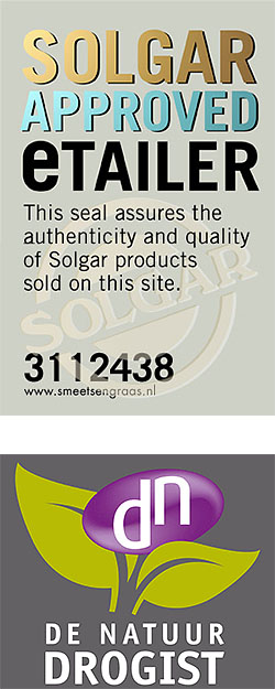 Solgar Approved Etailer & logo Natuurdrogist Stadskanaal